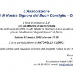 Un concerto per festeggiare i 10 anni dell’associazione Amici di NSBC