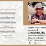 Giornata di Studio in onore di Giovanni Lilliu a Villanovaforru