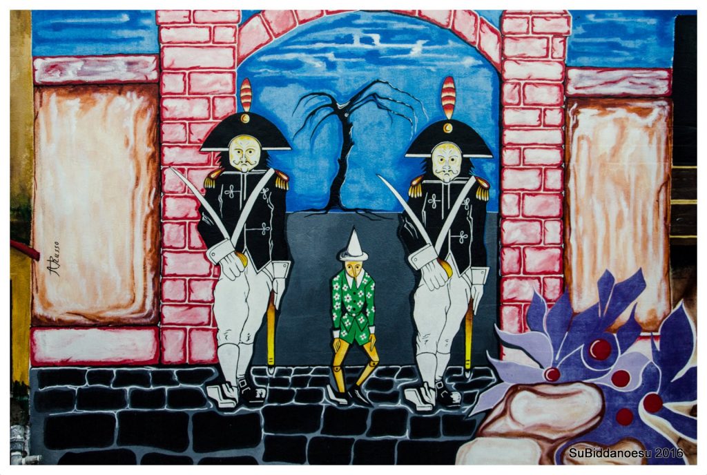 La favola di Pinocchio in un murale a Villanovaforru: le foto
