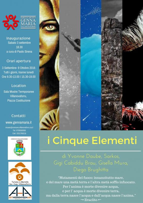 I cinque elementi: mostra a Villanovaforru
