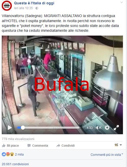 La bufala del web: falso video su rivolta migranti a Villanovaforru