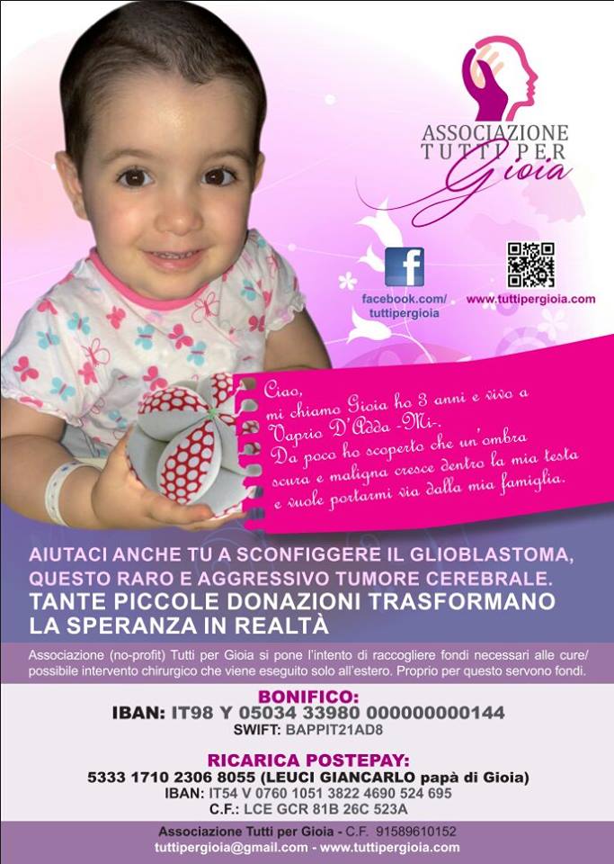 Insieme con Gioia: l’8 ottobre a Lunamatrona