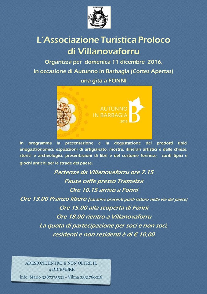 In gita a fonni: scadenza adesioni il 4 dicembre