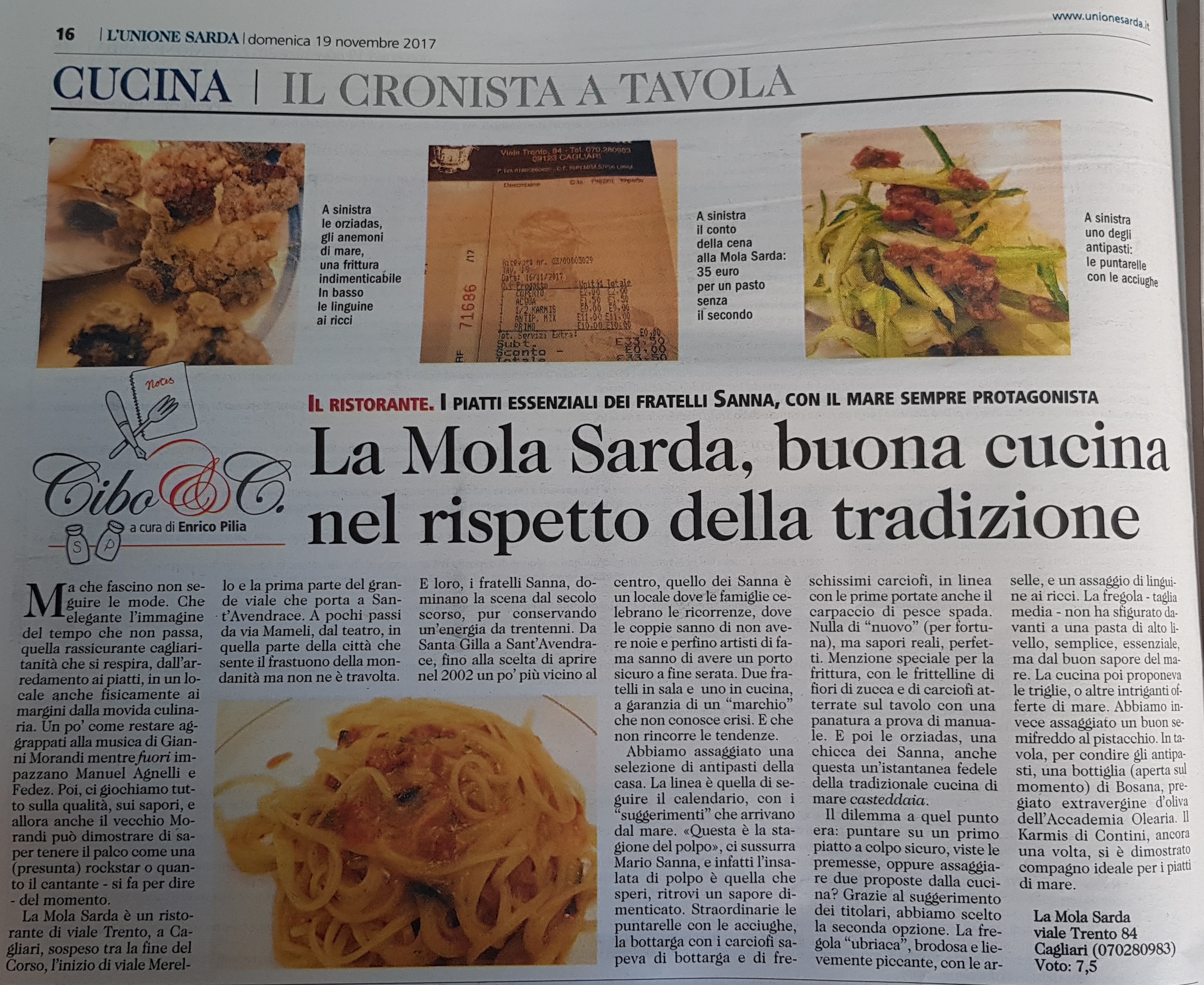la mola sarda cagliari ristorante recensione