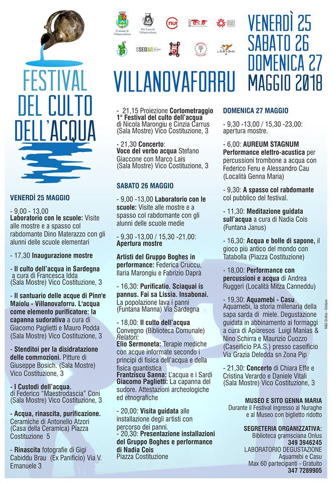 FESTIVAL DEL CULTO DELL’ACQUA A VILLANOVAFORRU culto acqua sardegna